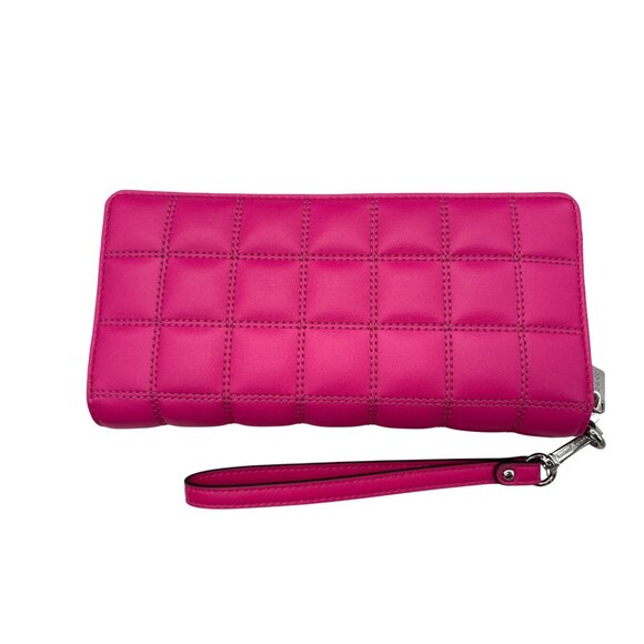 Michael Kors Jet Set Travel Large Continental Wallet Dragonfruit Pink MSRP $328 - Picture 2 of 5